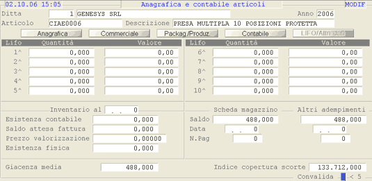 Contabile - 4° videata