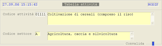 Tabella Codici Attività