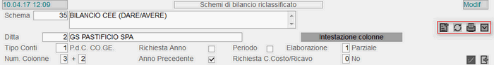 Definizione Schema di Bilancio Riclassificato: impostazioni iniziali