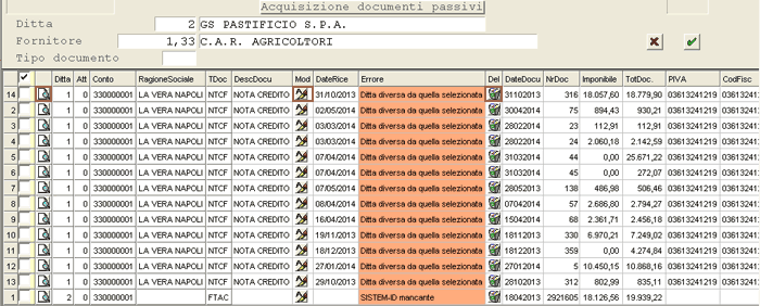 Acquisizione Documenti Passivi
