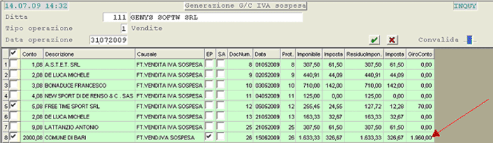 Generazione Giroconto IVA Sospesa