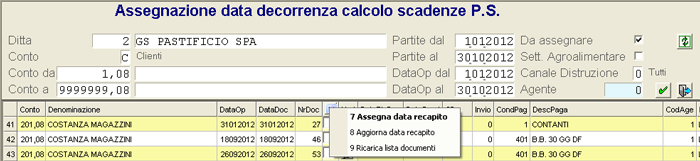 Assegnazione Data Decorrenza