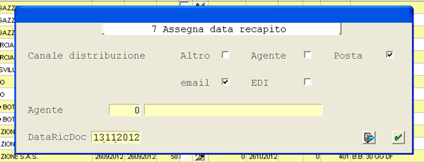 Assegna Data Recapito