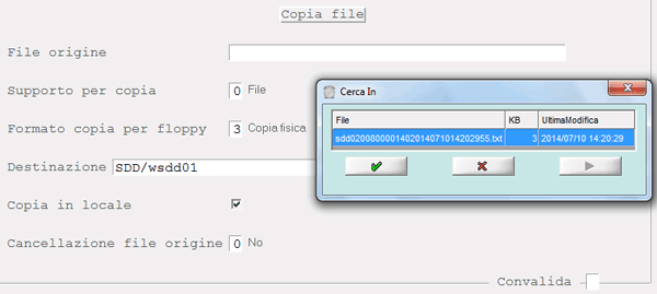 Copia flussi SDD