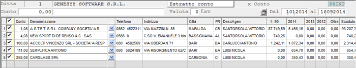 E/C Clienti in formato data-grid