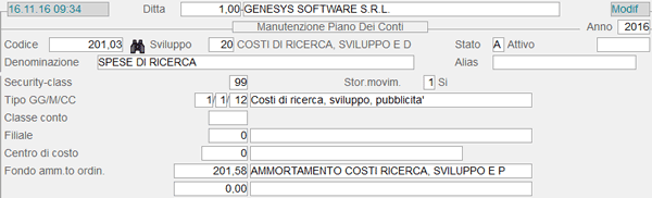 Immobilizzazione immateriale con Ammortamento diretto