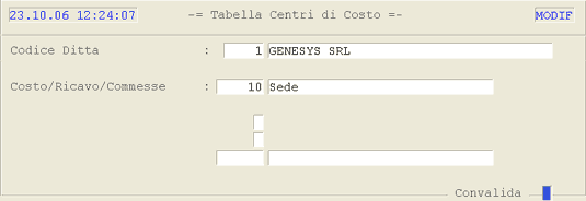 Videata per la Manutenzione