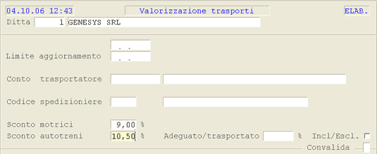 Valorizzazione Trasporti