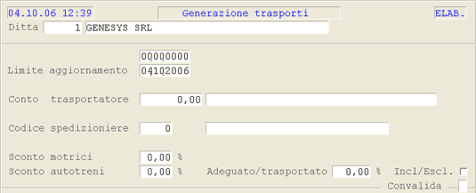 Generazione Trasporti