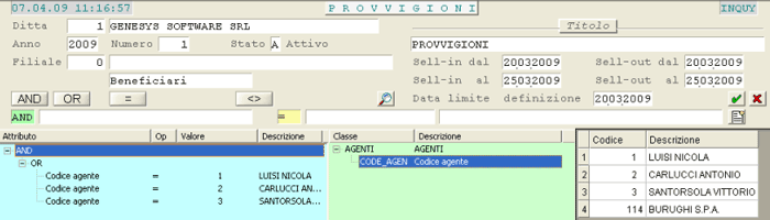 Manutenzione Provvigioni Particolari: Indicazione degli Agenti Beneficiari