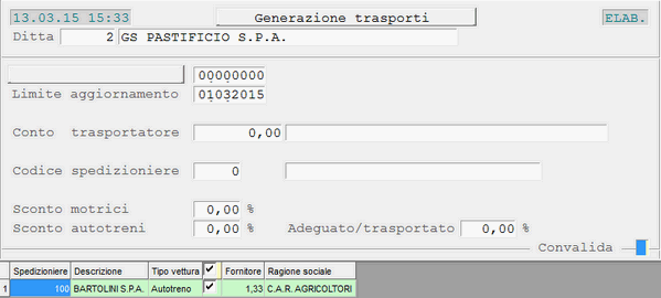 Generazione Trasporti