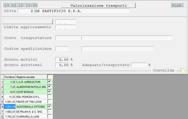 Valorizzazione Trasporti