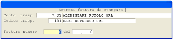 Stampa Fattura Pro-Forma definitiva: window impostazione Riferimenti