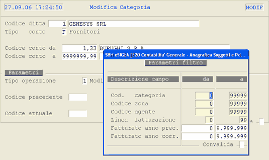 Aggiornamento Anagrafica Fornitori