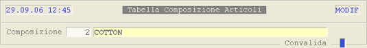 Tabella Composizione