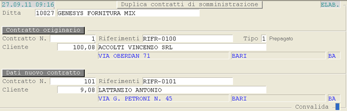 Duplica Contratti di Somministrazione