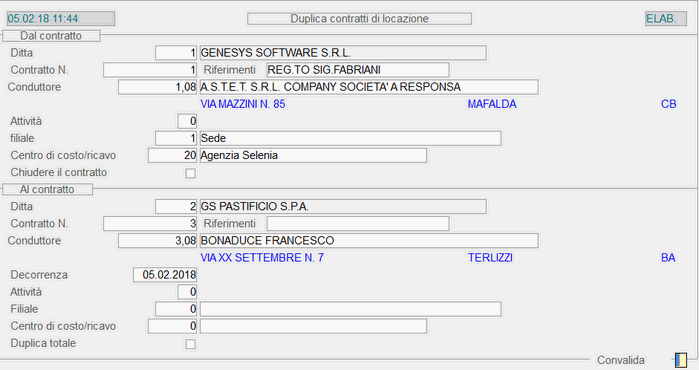 Duplica Contratti di Locazione