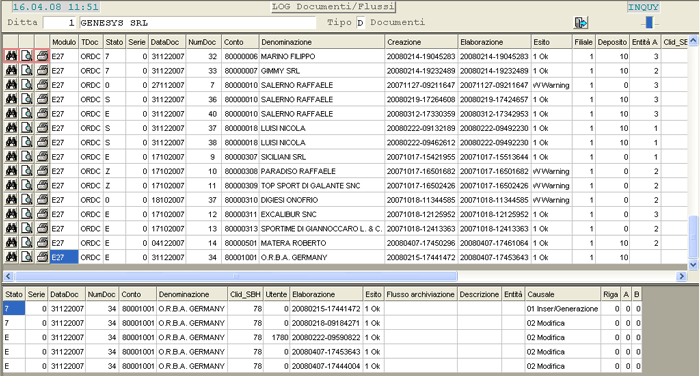 Log Documenti/Flussi