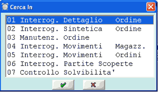 Funzioni accessibili con il tasto F9