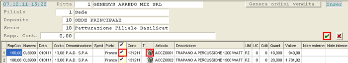 Genera Ordini di Vendita da Ordini Semplificati