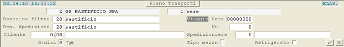 Pianificazione: impostazioni iniziali