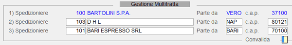 Window gestione multitratta