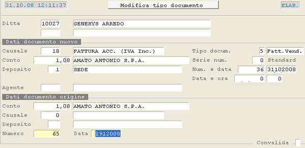 Modifica Tipo Documento