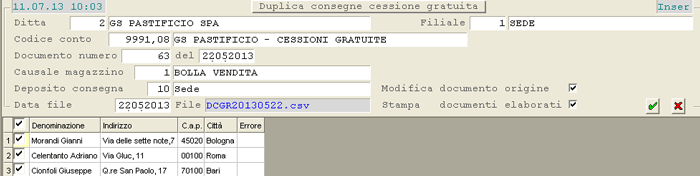 Duplica Documenti Cessione Gratuita