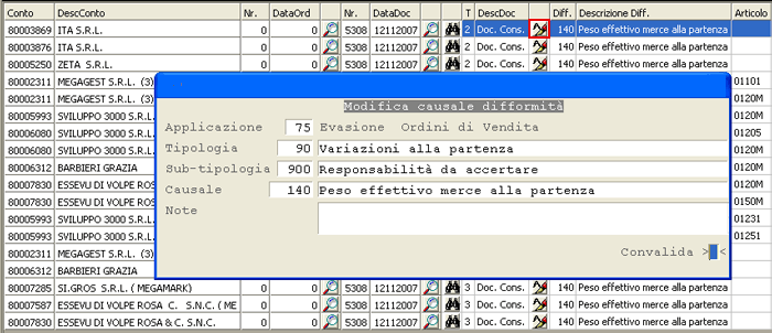 Modifica Causale Difformità