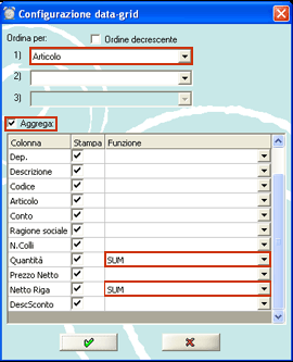 Movimenti con Fatture Pro-Forma: configurazione data-grid