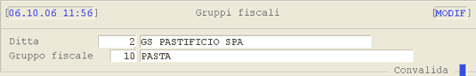Tabella Gruppi Fiscali