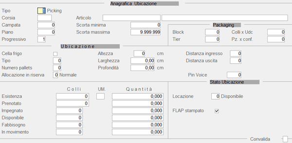 <em>Window</em> d'inserimento Ubicazioni