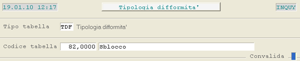 Codifica Tipologia Causale Sblocco