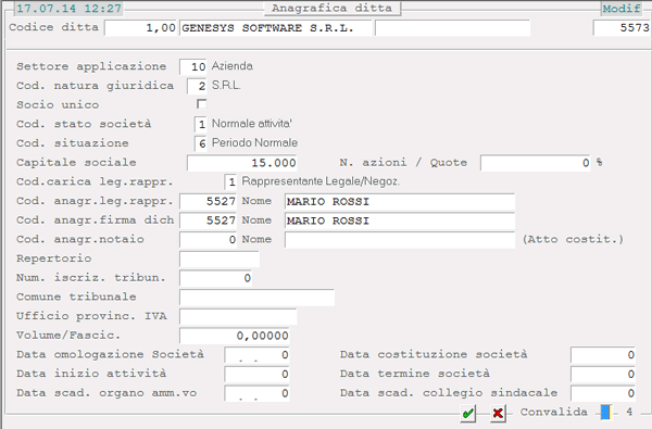 Anagrafica Ditta: 4° videata