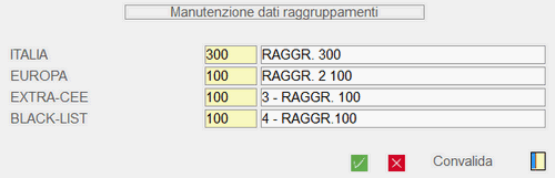 Fornitori: window Raggruppamenti