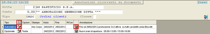 Visualizzazione Annotazioni Ricorrenti