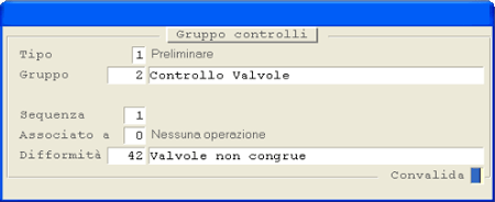 Window inserimento nuovo Gruppo Controlli