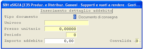 Manutenzione BCI: window inserimento nuova riga