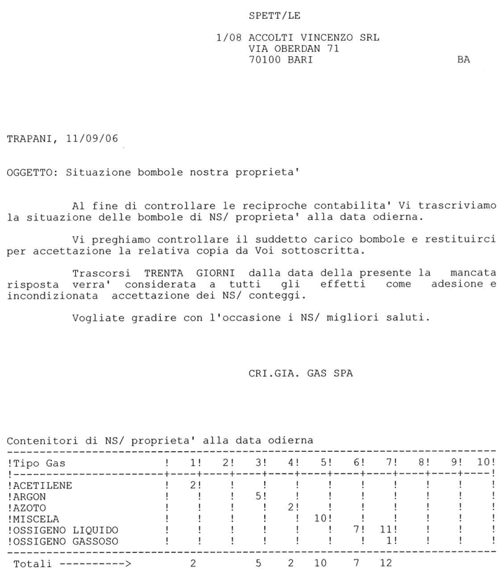 Report sollecito clienti