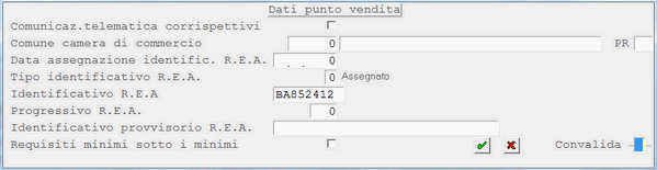 Window Dati Punto Vendita