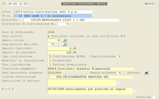 Contribuzioni Extra: Manutenzione