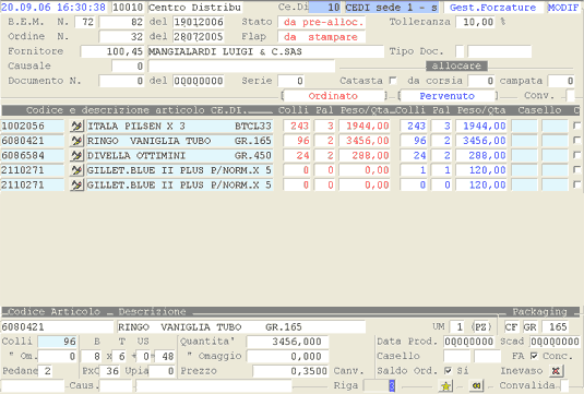 Gestione delle Forzature