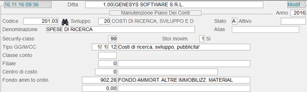 Immobilizzazione immateriale con Ammortamento indiretto