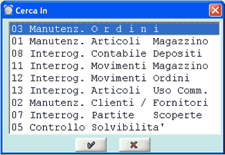 Funzioni accessibili con il tasto F9