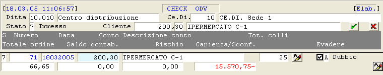 Check Ordini