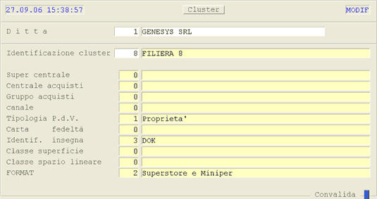 Configurazione Cluster