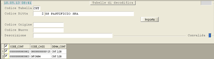 Import Contropartite