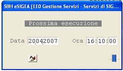 Impostazione Data e Ora di Prossima esecuzione