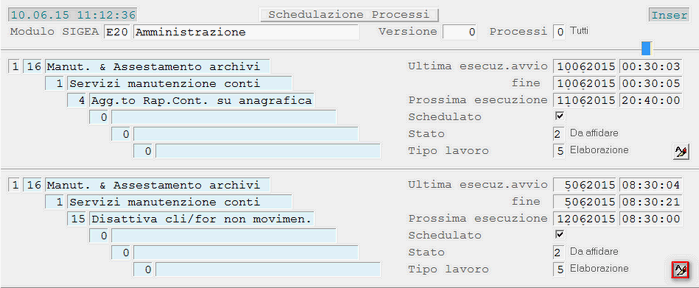 Disattiva Clienti/Fornitori non movimentati: videata d'accesso alla funzione