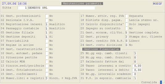Parametri funzionali